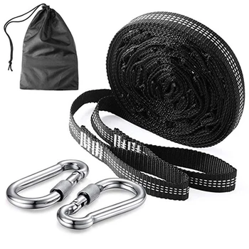 

Adjustable Hammock Straps with Buckle Loops Outdoor Tree Hanging Aerial Yoga Hammock Strap Rope Belt