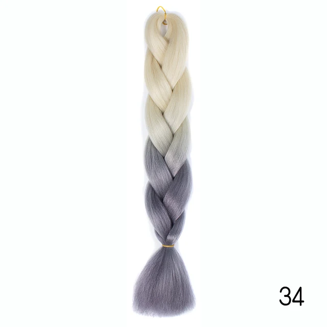 Hair Braid Synthetic Jumbo False Braid Pre Stretched Afro Wholesale Ombre Braiding Hair Extensions  Color Dreadlocks T1B/Purple