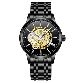 

Luxury Top Brand Men's Automatic Watches Male Gold Stainless Steel Belt Luminous Waterproof Business Sport Mechanical Wristwatch