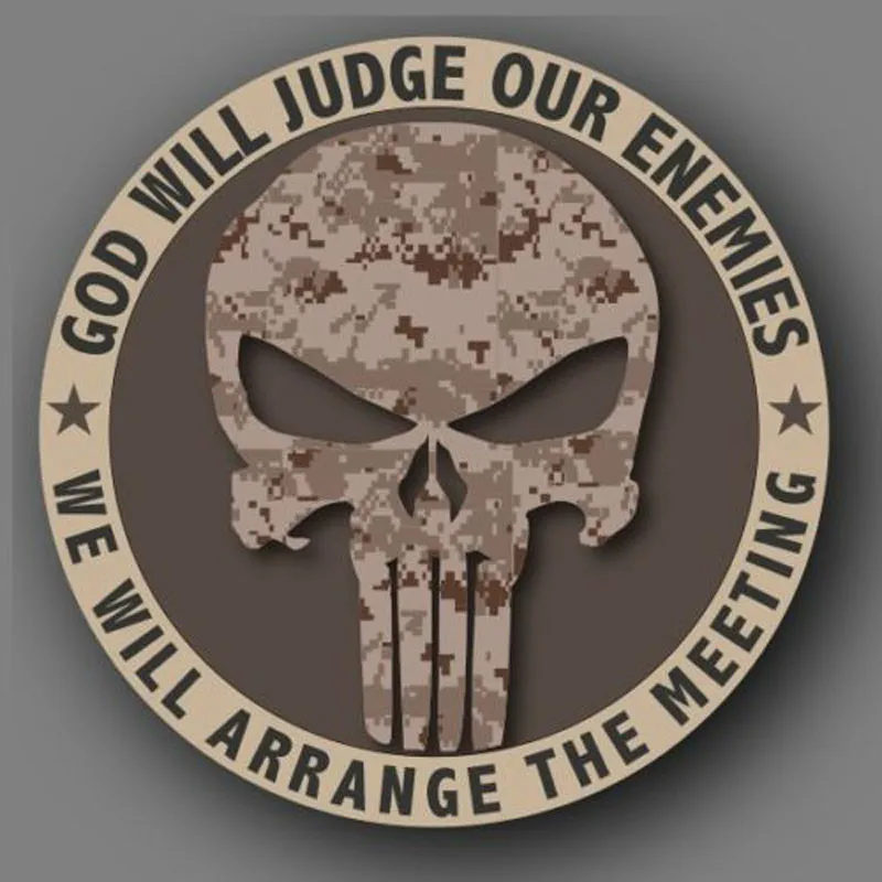

Personality GOD WILL JUDGE OURENEMIES WE WILL ARRANGE THE MEETING Car Stickers Decals Waterproof Sunscreen PVC 14cm X 14cm