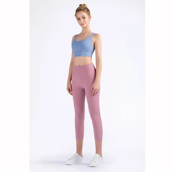 

Vnazvnasi 2020 New Arrival Nylon Multiple Colors Women Yoga Legging Pants Calf-length Sports Trousers Size S-XL Optional