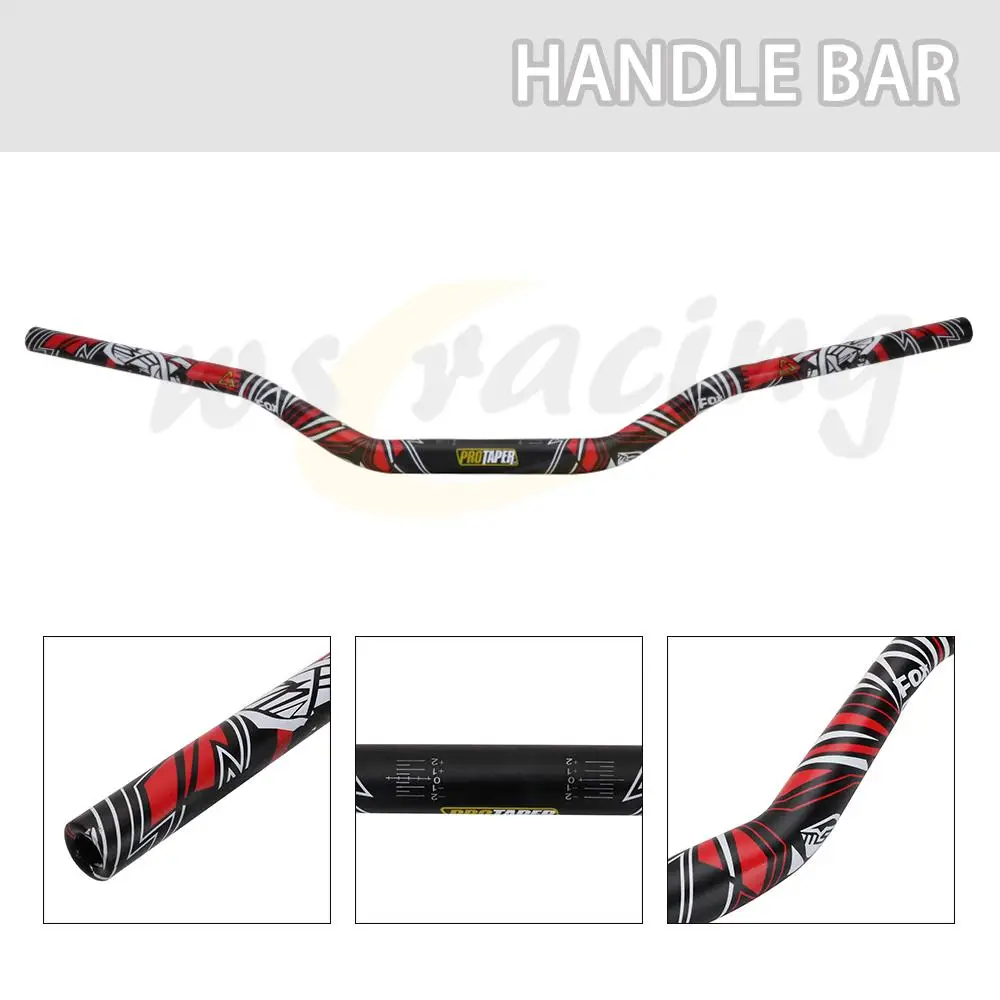 

1/8" 28mm Black Aluminum Motorcycle Handlebar Handle Bar Fit For Honda Yamaha Suzuki KTM Kawasaki Dirt Pit Bike