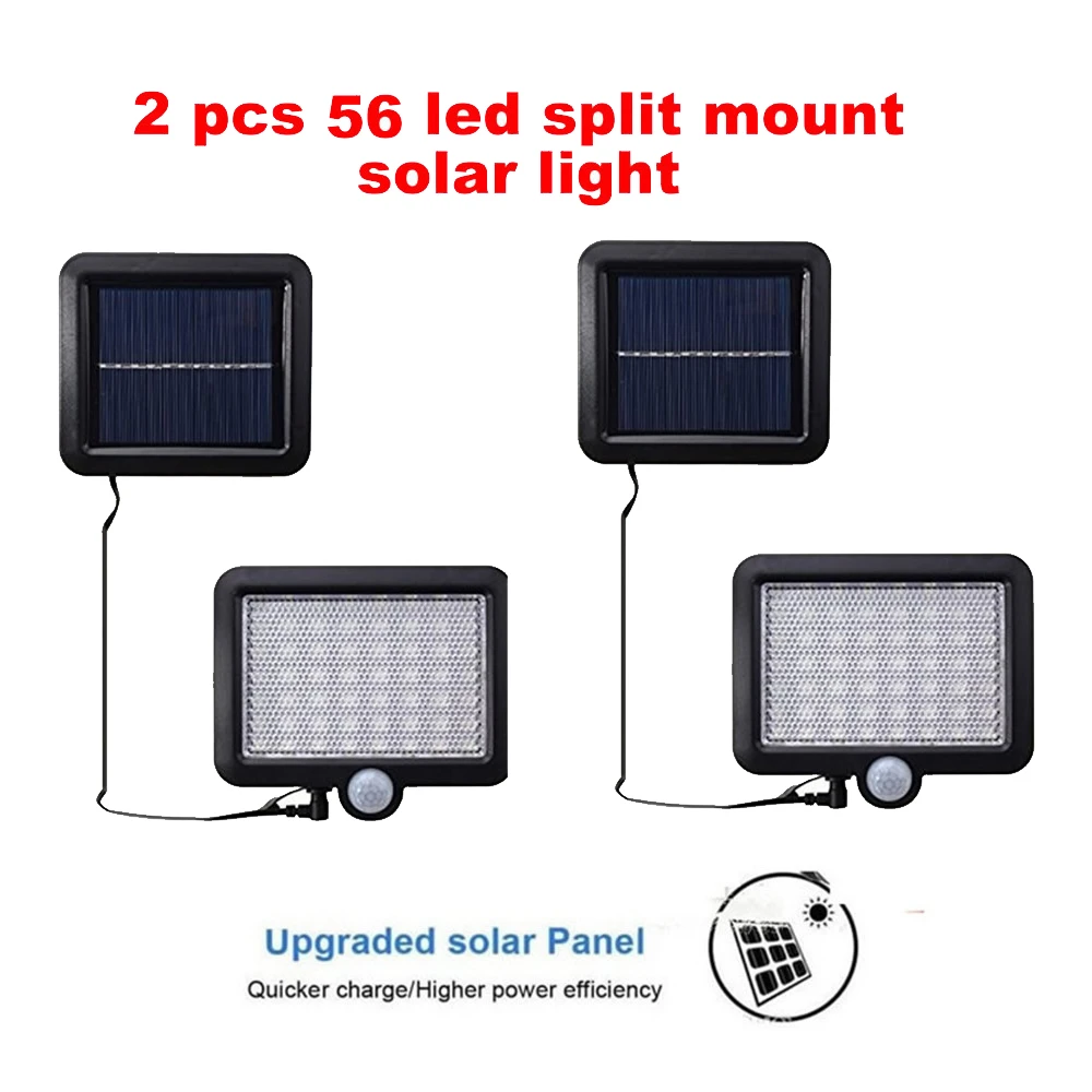 

2/4pcs 100/56/30 LEDs light PIR Motion Sensor Outdoor Waterproof Solar Powered lamp Waterproof Wall for Garden Yard Path Decorat