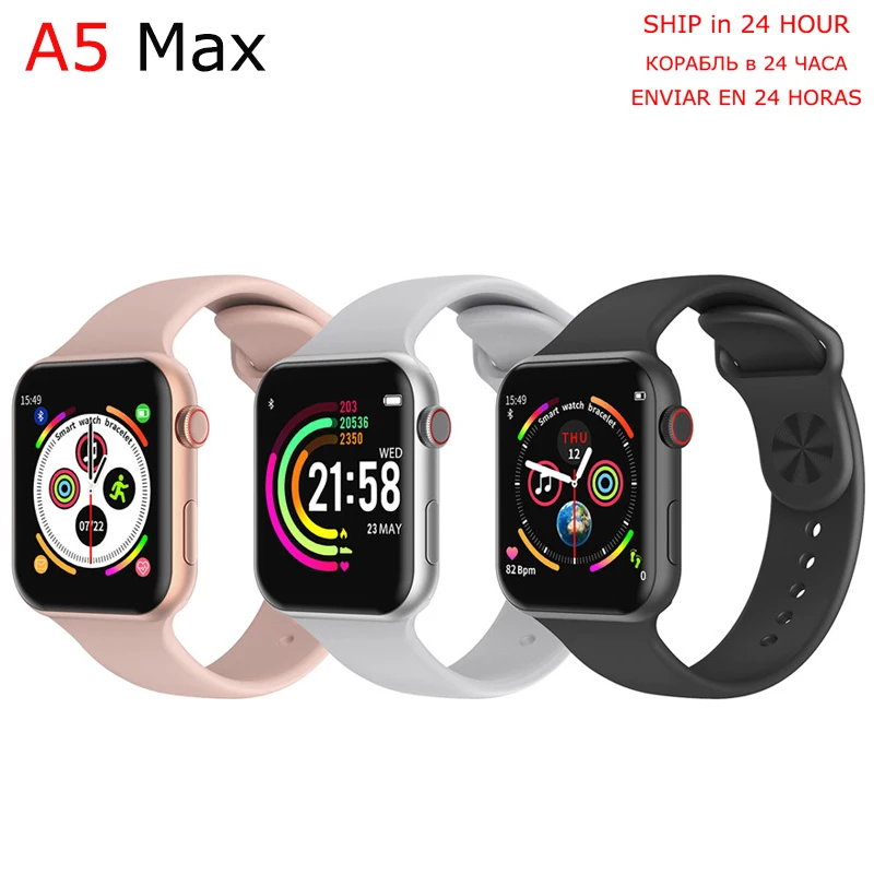 

A5 Max Smart Wristwatch PK F10 IWO8 9 1.54 Full Touch Heart Rate Blood Pressure Waterproof Sport Smartwatch Tracker IOS Android