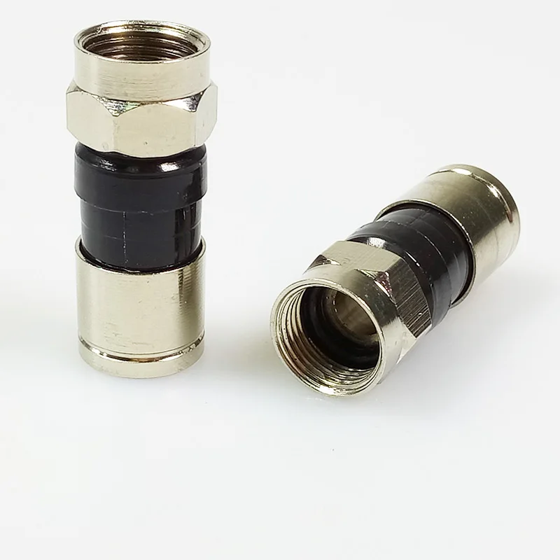 100pcs Rg6 F Type Compression Snap Seal Plug Connector For Sky