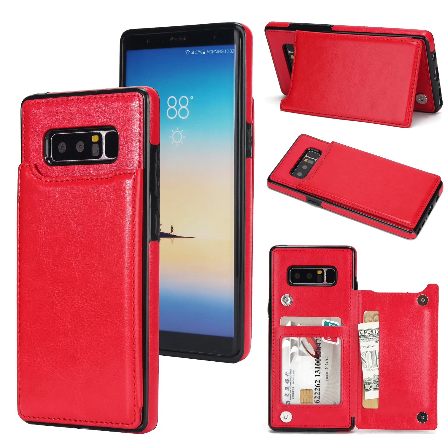 Роскошный чехол-кошелек для samsung S10E S8 S9 Plus S7 Edge, кожаный задний стоячий чехол со слотом для карты для Galaxy Note 10 Plus 8 9, чехол для телефона