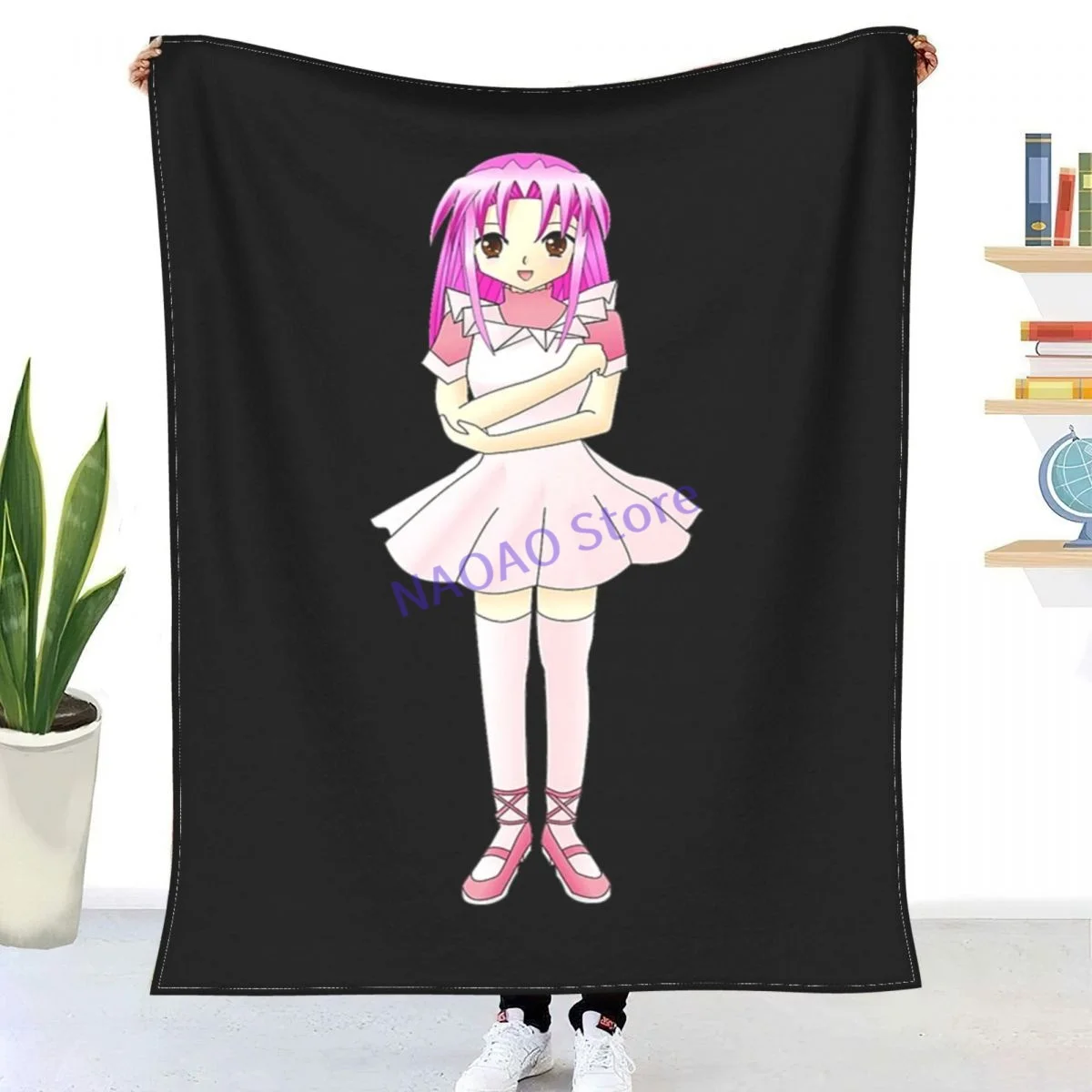 Anime Character Tutu Girl Throw Blanket Sheets on the bed Blankets on