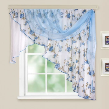 

A set of curtains for the kitchen Illusion 300x150 cm, blue, right, 100% polyethylene
