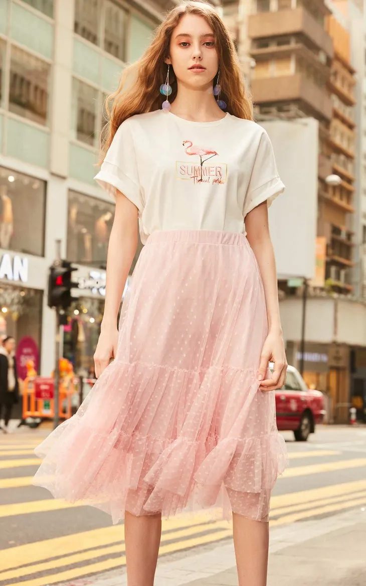 Vero Moda Женская многослойная юбка в горошек | 31911G521