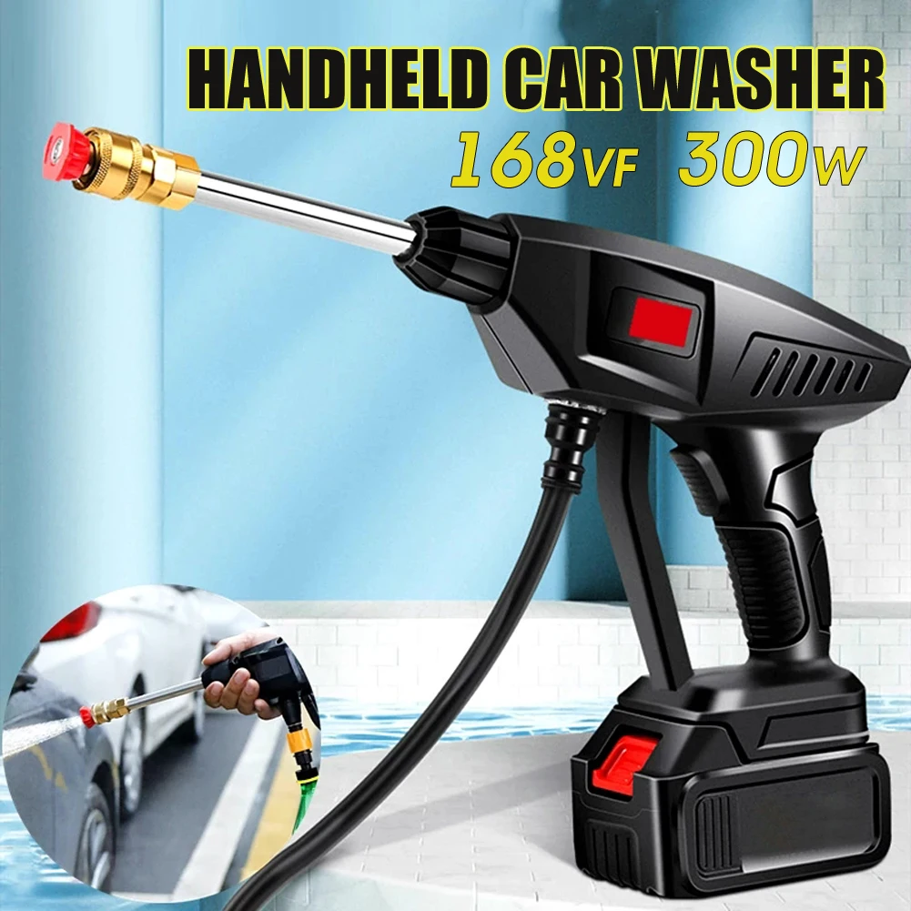 21V Auto Car Wash Gun Heldhand Washer Pump High Pressure Cleaner Care Portable Washing Machine Electric Water New | Автомобили и