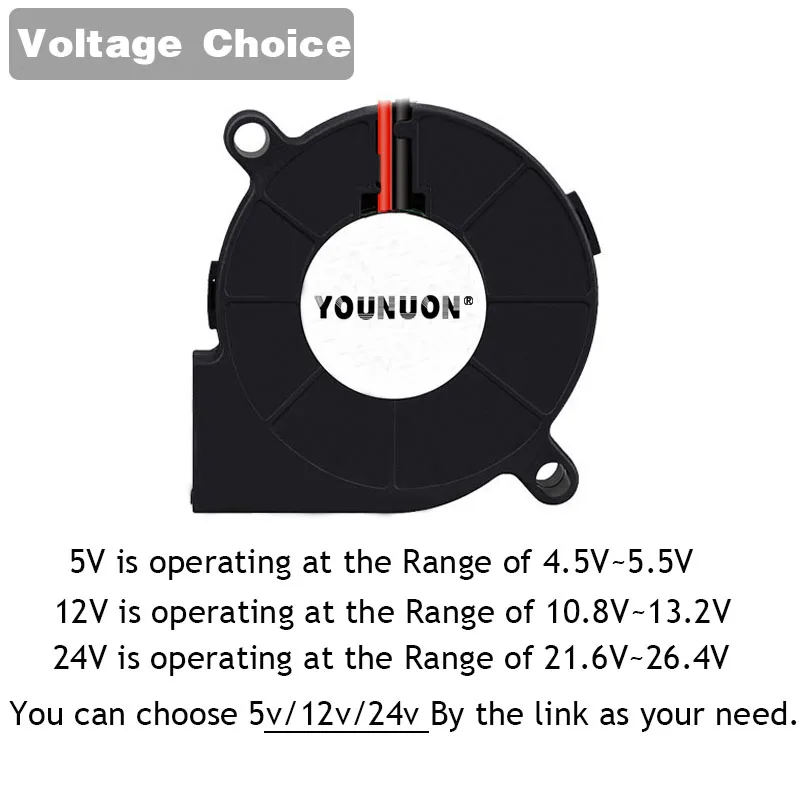 5015 50mm DC 24V 12V 5V 2   /  귯ø ð ͺ ǳ , 50mm x 15mm ǳ  , 2 