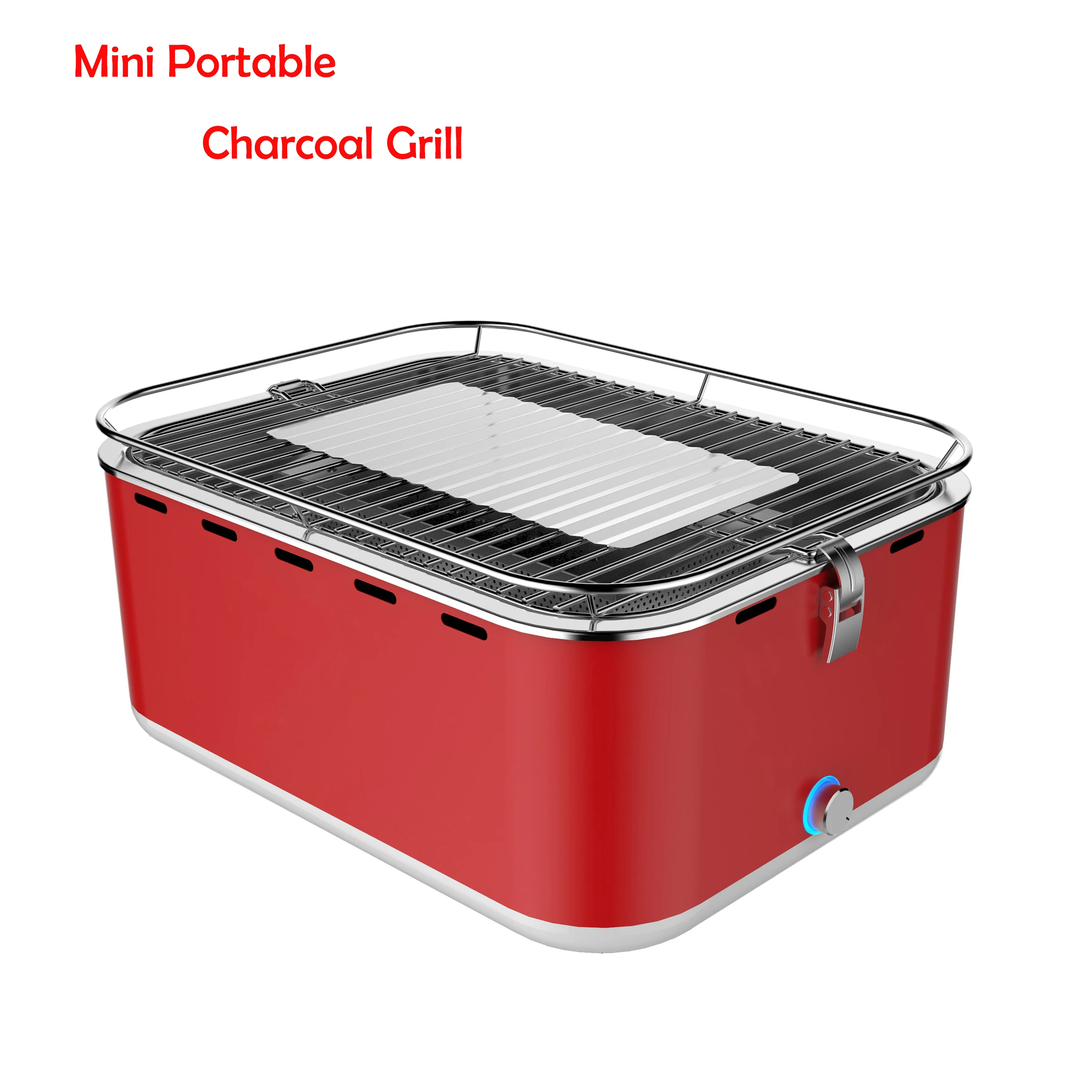 Square Portable Charcoal Grill Table Top Grill Smokeless Grill Brazier 3 4 Minutes For Barbeque