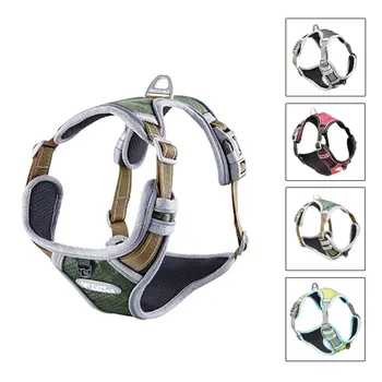 

Dog Harness Adjustable No-Pull Reflective Nylon Dog Leash Chest Strap Vest Padded For Medium Large Dogs 5