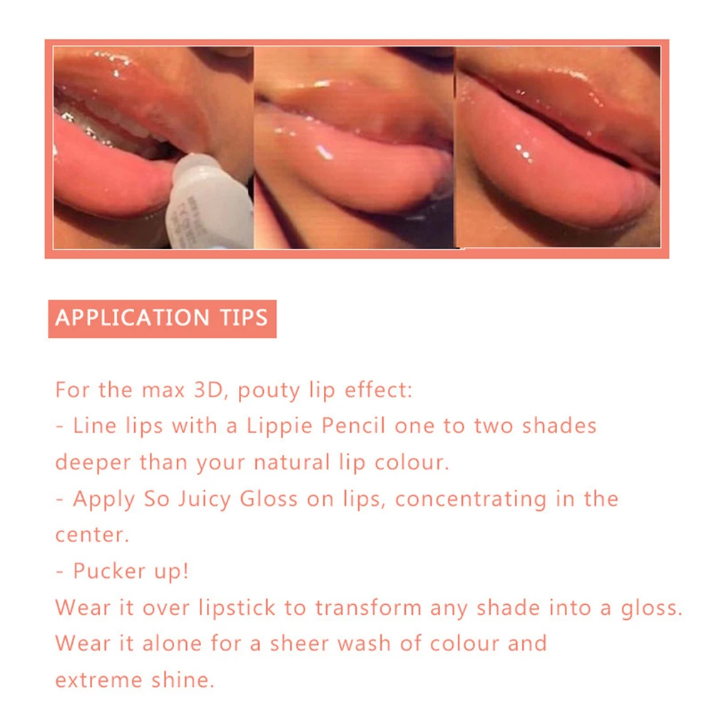 Waterproof Long Lasting Lip Plumper Gloss Oil Moisturizing Lipstick Cosmetics