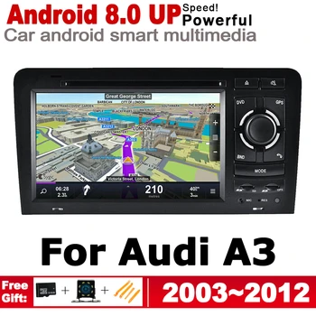 

7" HD IPS DSP Stereo Android 8.0 up Car DVD GPS Navi Map For Audi A3 8P S3 2003~2012 MMI multimedia player radio WiFi System