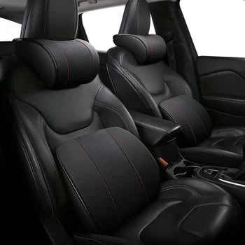 

Car Headrest Pillow Neck Memory Lumbar Support Cotton Breathable Auto Neck Rest Headrest Cushion Seat Pillow