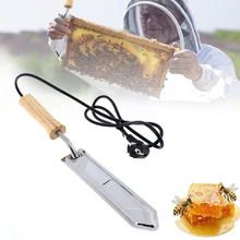 Электрический пчелиный инструмент из нержавеющей стали тип большого пальца пчелиный медовый нож нагревательная ручка деревянный скребок для инструментов оборудование для пчеловодства