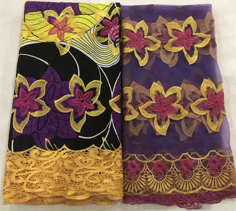 african cord guipure lace african lace fabric cotton african fabric embroidery french lace 2+6yards nigerian lace fabrics JFT-B2