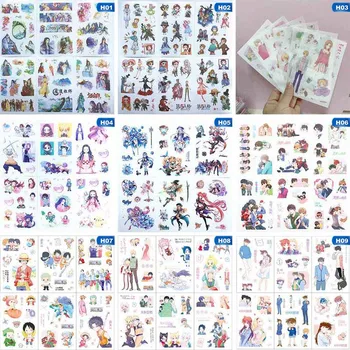 

6pcs/set Anime Stickers Cartoon Pvc Stickers Scrapbook Laptop Skateboard Sticker Kids Toys Stickers Pack Ghost Blade