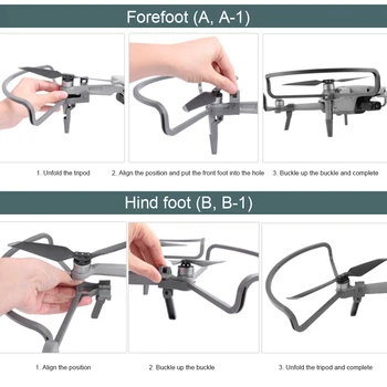 

4pcs/set Quick Install Outdoor Propeller Protector Replacement Parts Foot Stand Foldable Portable Tool Free For DJI Mavic Air 2