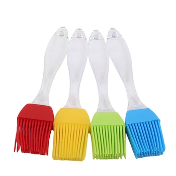 

4pc Small Silicone Pastry Brush Baking BBQ Basting Brush Baking Oil Brush Clear Handle Kitchen Tools Reposteria Hot Dropshipping