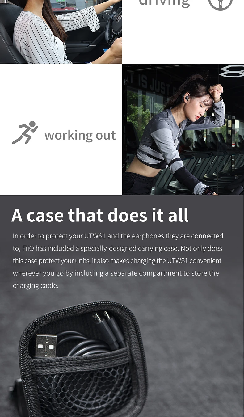 FiiO UTWS1 TWS Bluetooth V5.0 наушники aptX Hook MMCX/0,78 мм наушники Bluetooth модуль с микрофоном для Shure/FiiO/Westone