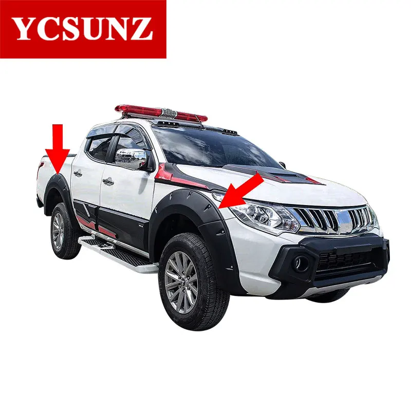 2016 2019 брызговик для Mitsubishi Triton аксессуары 9 дюймов черный L200 2017 2018 YCSUNZ|Грязезащита|