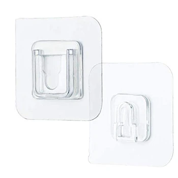 

NEW-20 Sets of Non-Marking Hooks Snap Buttons Punch-Free Double-Sided Stickers