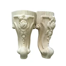 4pcs Wood Carving Rose Table Leg Furniture Dining Table Craft Frame Decoration for Cabinet Table Leg Decoration Carving Foot 4pcs Wood Carving Rose Table Leg Furniture Dining Table Craft Frame Decoration for Cabinet Table Leg Decoration Carving Foot