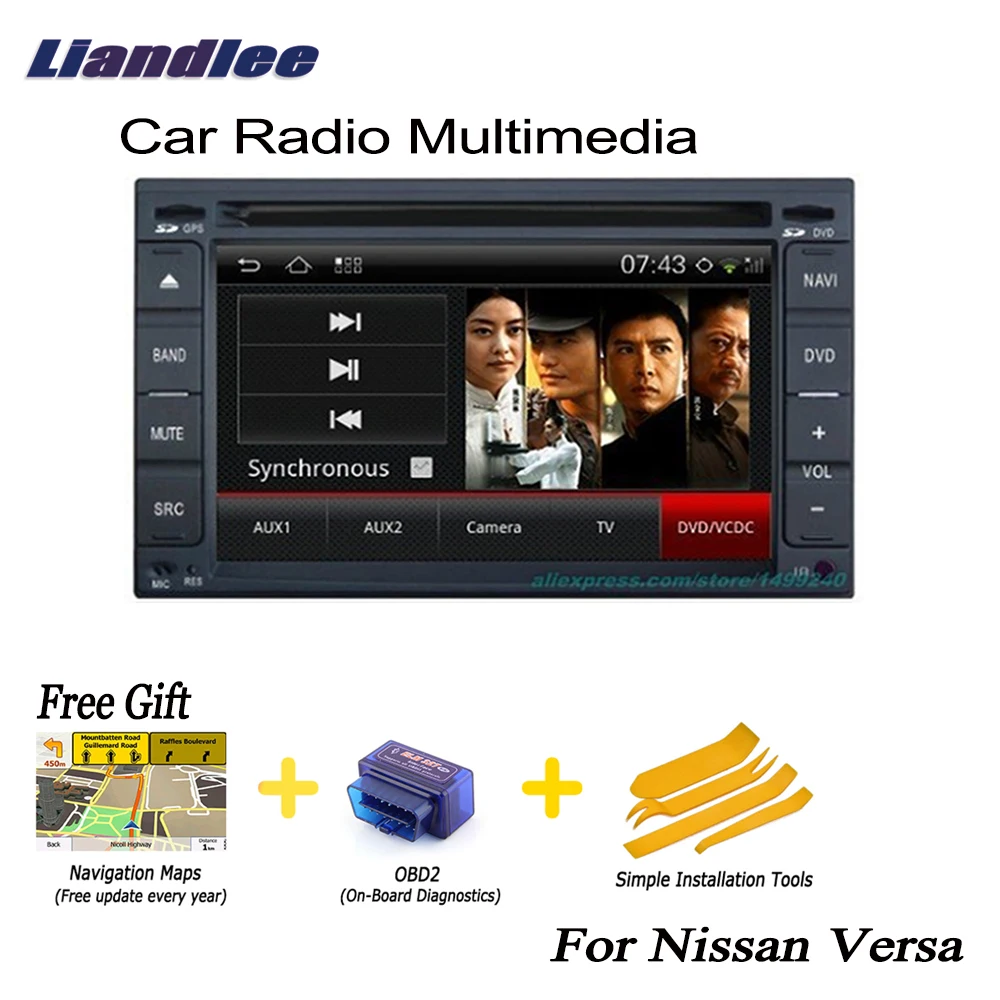 Liandlee 2 Din Автомобильный Android GPS навигация карты радио CD DVD плеер для Nissan Versa 2005 ~ 2013
