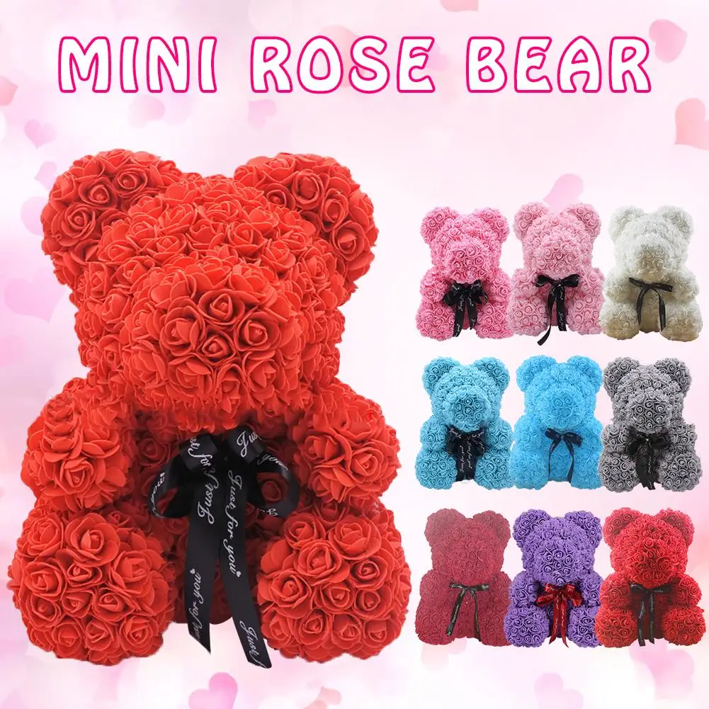 Подарок на день Святого Валентина 25 см красная роза медведь цветок розы