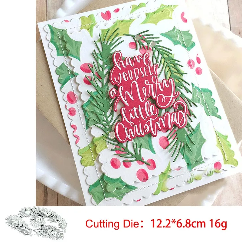 

Christmas Leaf Scrapbooking DIY Album Cards Paper Die Metal Craft Stencils Punch Cuts Dies Cutting Embossing Crafts Die Cut 2020