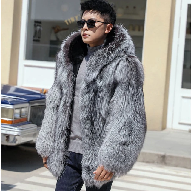 Jacket Mink Fur Fox Mens | Mens Silver Fox Fur Coat | Mens Winter Mink  Jackets - Winter - Aliexpress