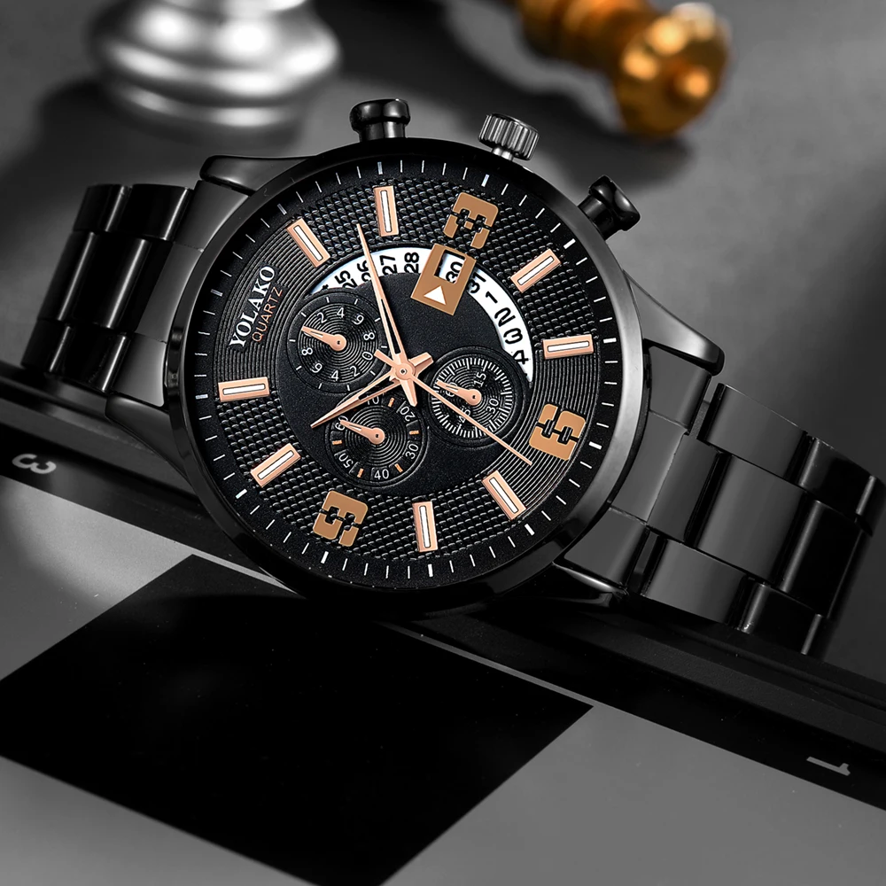 

Full Stell 2023 Top Brand High Quality Men's Quartz Watches Fashion Calendar Relogio Masculino Business Wristwatch Montre Homme