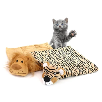 

new Cat supplies Pet Plush Teasing Cat Squeaky Paper Pad Sizzling Interactive Scratch-resistant Toy Cat Sports Playground