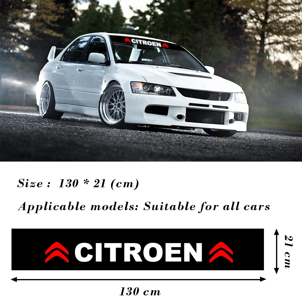 

1Pcs Reflective Decoration Decals Front And Rear Windshield Sun Protection Sticker For Citroen C4 C1 C5 C3 C6 C5 C8 DS C-ELYSEE
