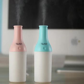 

USB air ultrasonic humidifier cute bottle essential oil aroma diffuser home car spray diffuser with romantic LED night light
