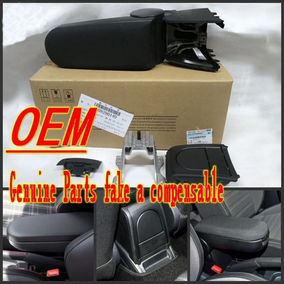 YJYWZH voor VW Up 2009-2017 Armsteun Box Consoles Opslag met Bekerhouder Dubbellaags