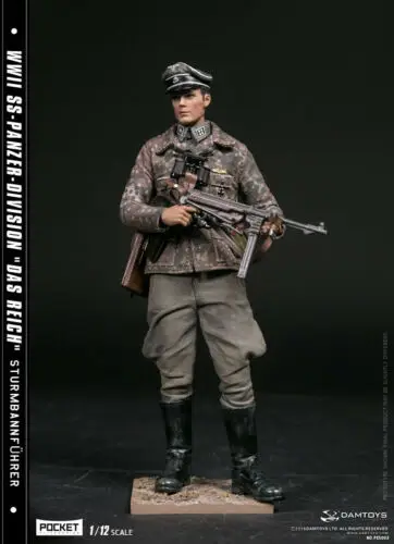 Плотина игрушки PES003 POCKET ELITE Panzer-Division sturmbannfulhrer w/2 головки 1/12 рис
