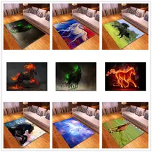 Домашний ковер с 3D принтом, мультяшный животный узор, детский коврик для ползания, детская комната, ковры для гостиной, спальни