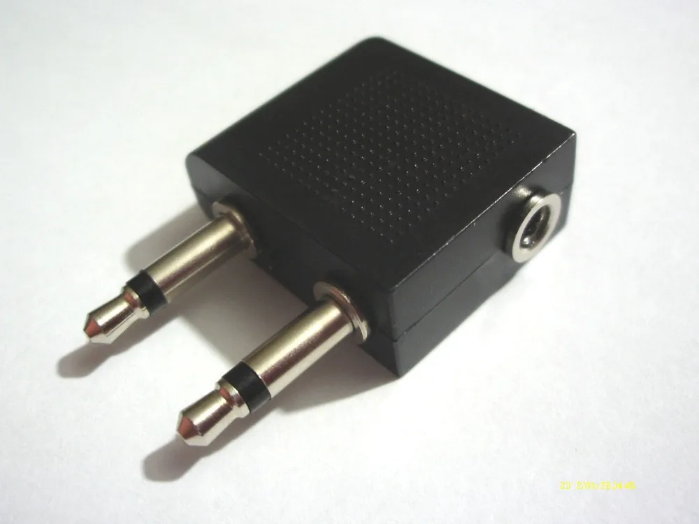 50pcs Airplane Air Plane 3 5mm Stereo Headphone Earphone Socket Adapter New