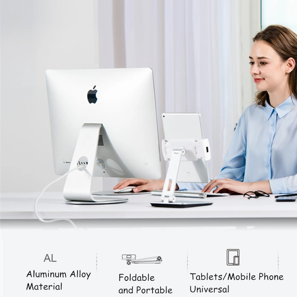 AZiMiYO Настольный алюминиевый сплав Планшет iPad стенд регулируемый угол складной для домашнего офиса iPad держатель 4-14 дюймов планшет