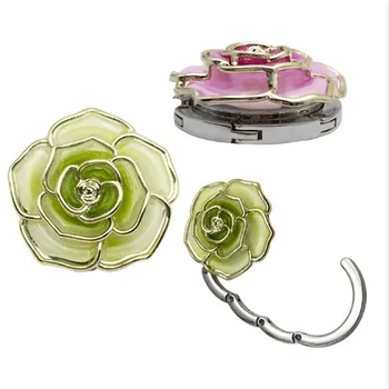 

Creative Folding bag holder /Purse/Bag Hanger Table Hook Hang Holder Rose Flower Shape Bag Hook 5 Colors