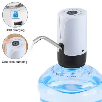 

Push-button Rechargeable Electric Dispenser Water Pump with USB and 304 Stainless Steel Tube for 4.5L - 18.9L Barrelled Water