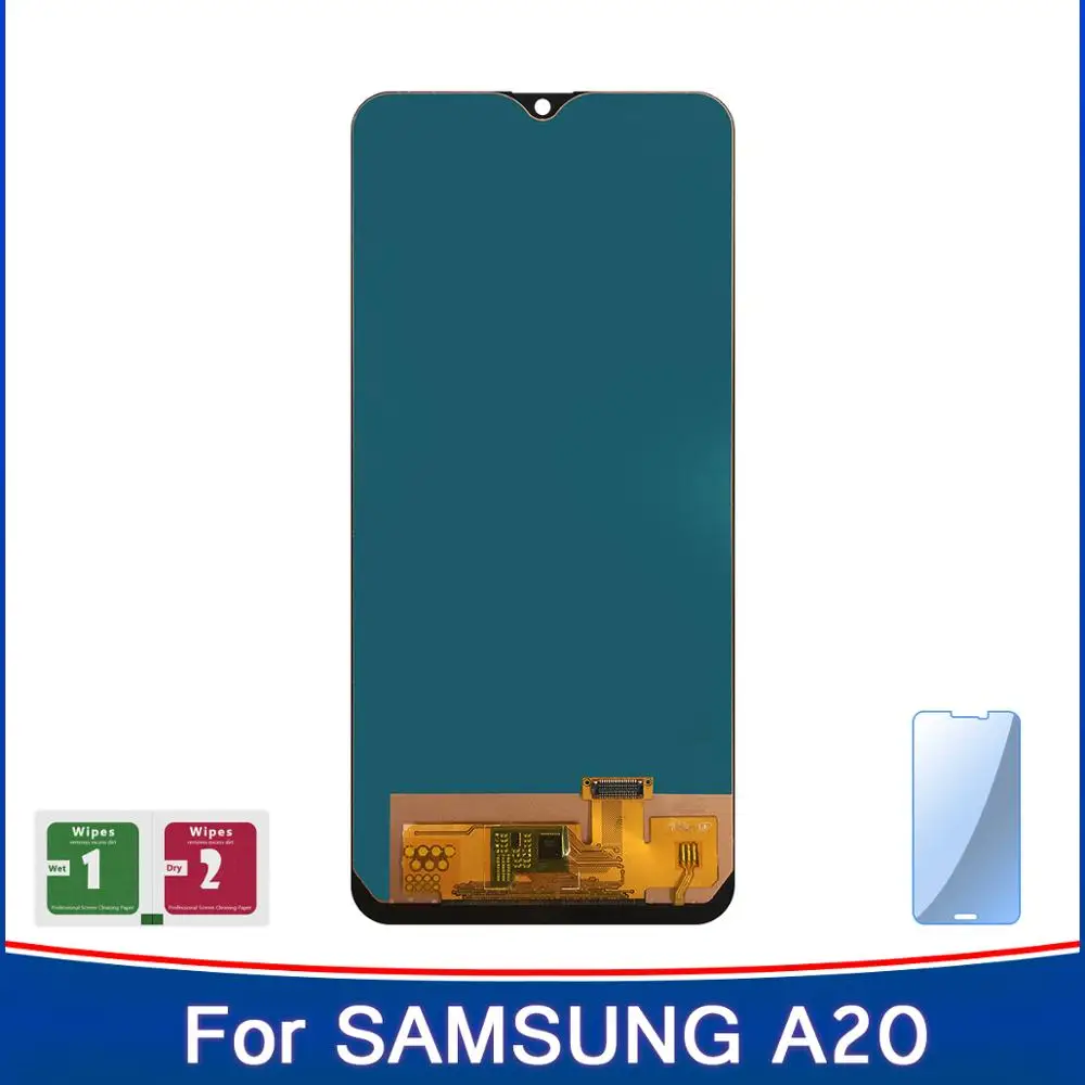 

100% New Display 6.4" For Samsung A20 A205 /DS A205F A205FD A205A For Samsung A20 LCD Touch Digitizer Assembly Parts