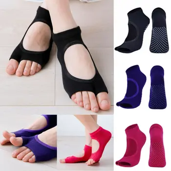 

UK Gym Yoga Socks Non-Slip Split Toe Ankle Cotton Socks Massage Sox Barre Dance