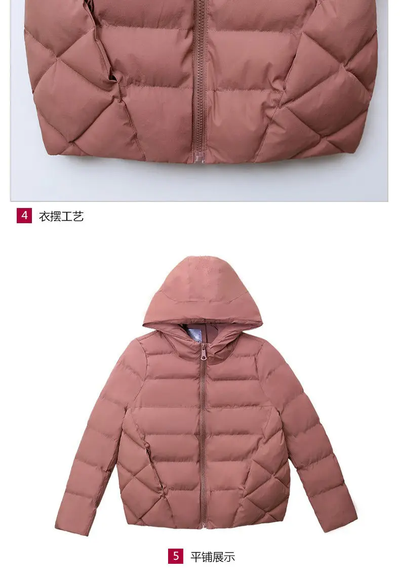 Новое поступление, корейское Женское зимнее пальто, черное теплое плотное зимнее пальто с капюшоном, короткое приталенное пальто