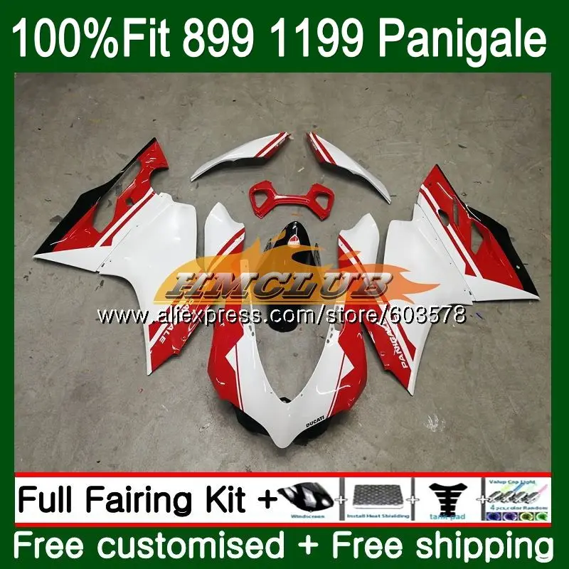 Инъекции для поездок на мотоцикле DUCATI 1199 Panigale 2012 2013 51CL. 94 красный, белый 899 1199R 899R 899S 1199S 12, 13, 14, 15 лет, обтекатели