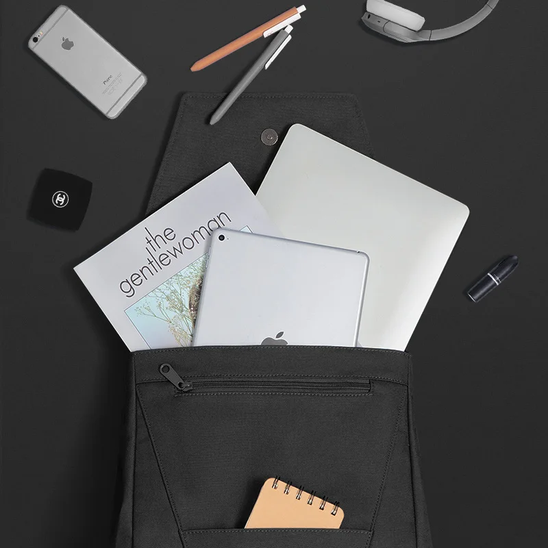 MAH Solid Color Backpack Women Casual High School Student Schoolbag Men New Travel Backpack Waterproof Laptop Backpack