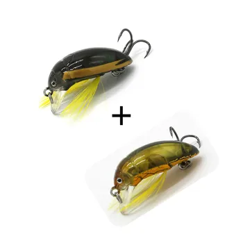 

2PCS 35mm Insect Lure Fishing Bait Bass cicada iscas artificiais Floating Hard Lure Bass Pike Lure Walleye Bait Trout Plastic